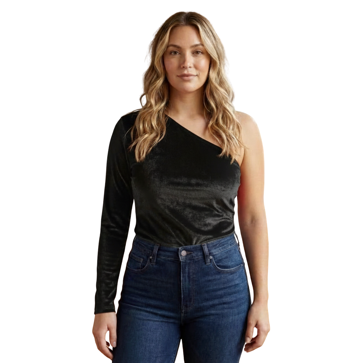 Kadife Tek Omuz Bustiyer